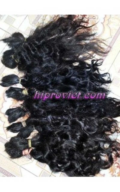 Synthetic Single drawn curly bulk hair 32